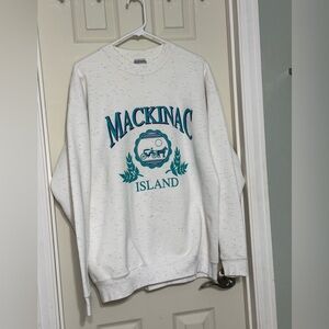 Vintage Mackinac Island Crewneck Pullover Sweatshirt size XL